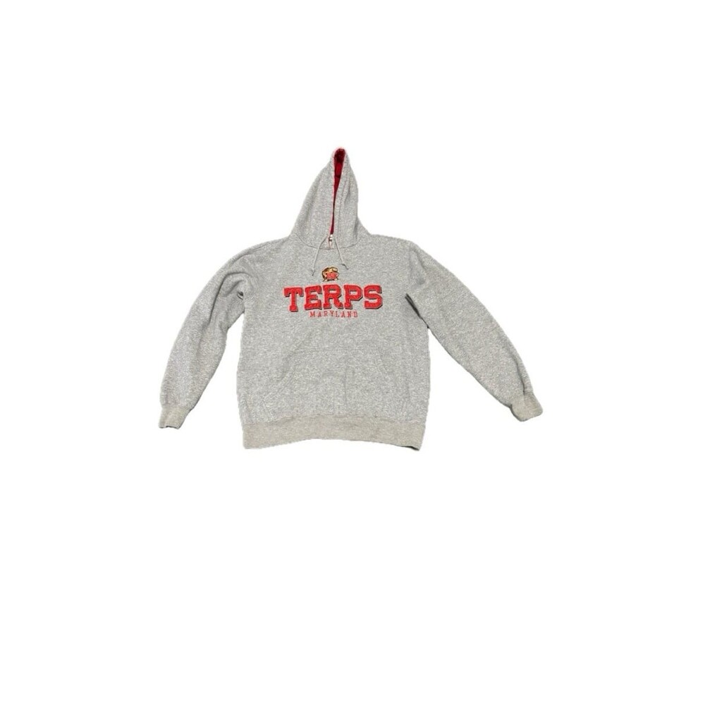 Vintage Pro Edge Maryland Terrapins Terps Gray Hoodie Mens M